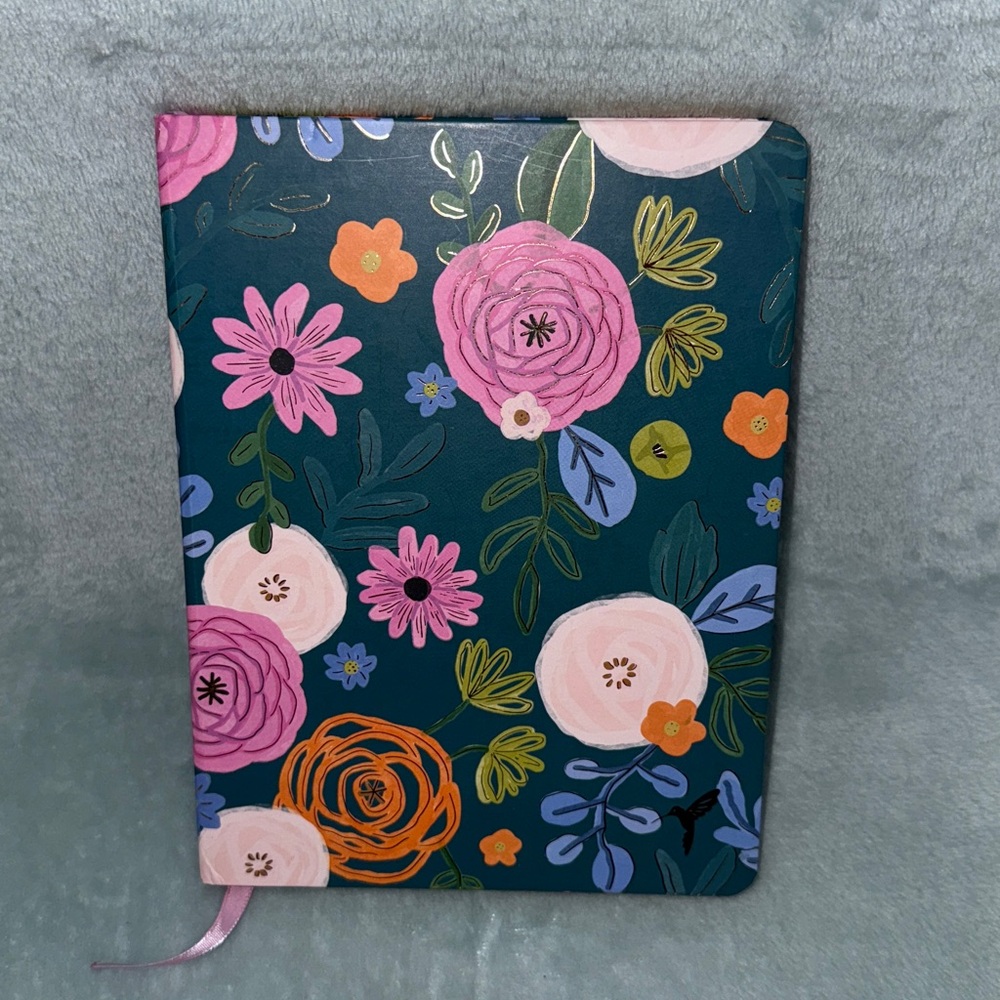Papyrus Floral Patterned Notebook with Pink Ribbon - Picture 11 of 11